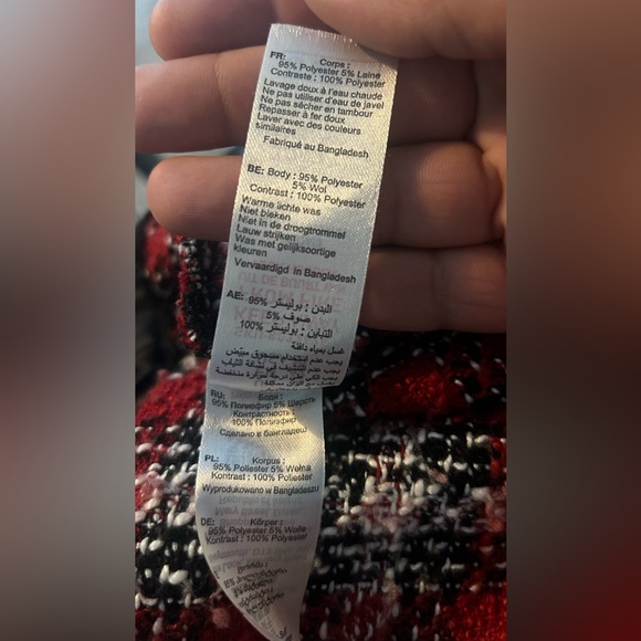 New Look Red & Black Plaid Mini Dress Size 10 - Picture 5 of 8